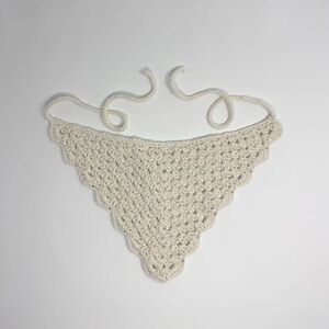 Cream Granny Crochet Bandana
